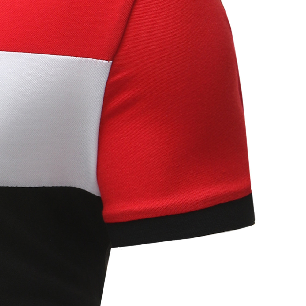 Men's Short Sleeve Casual Fashion Short Sleeves Splicing Design Shirt