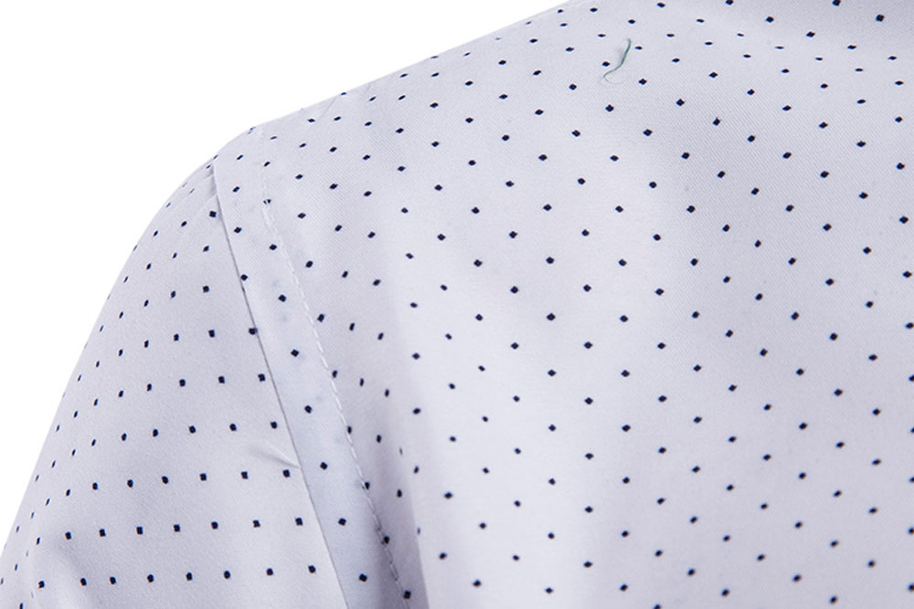 Autumn Men's Long Sleeve Dotted Shirt