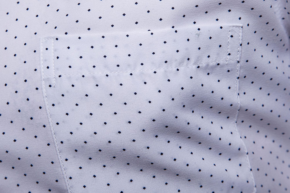 Autumn Men's Long Sleeve Dotted Shirt