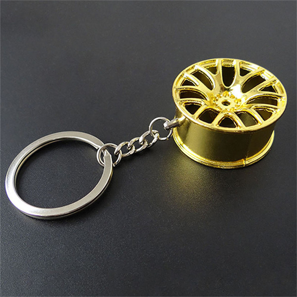 Wheel Hub Metal Car Keychain