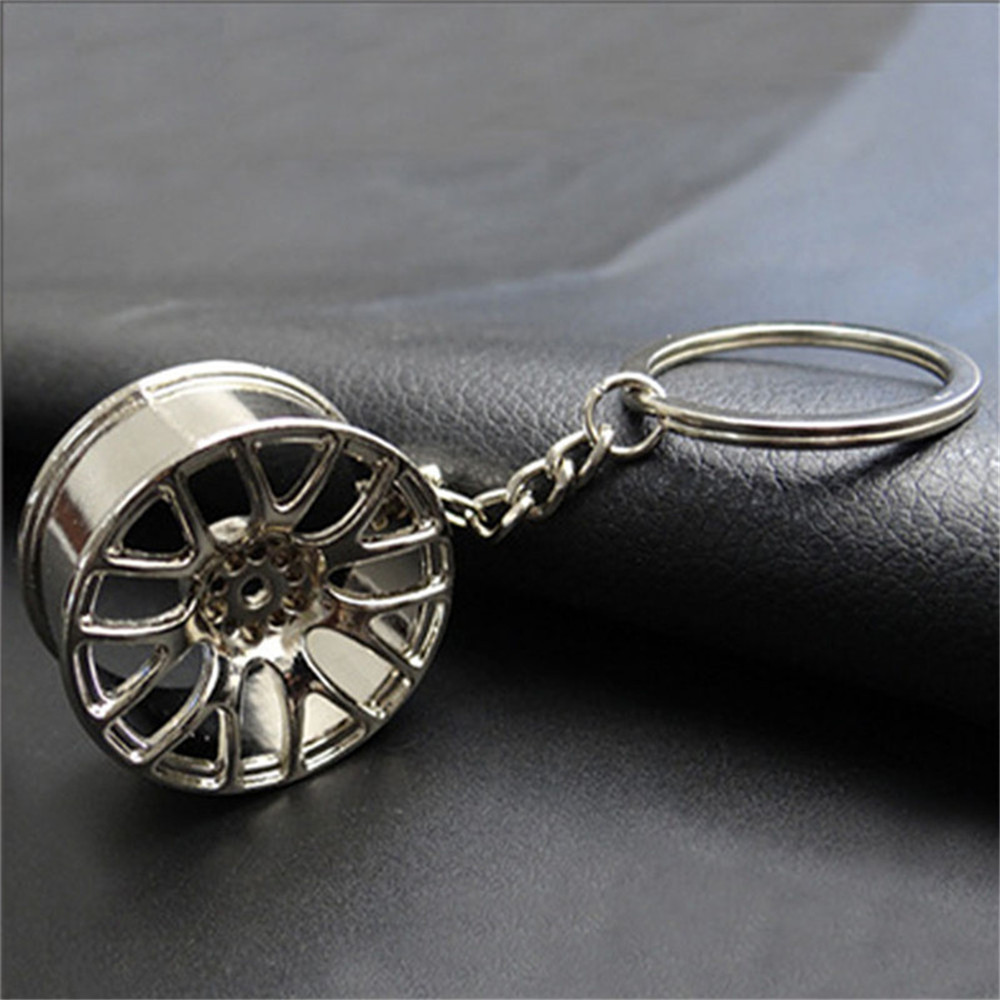 Wheel Hub Metal Car Keychain