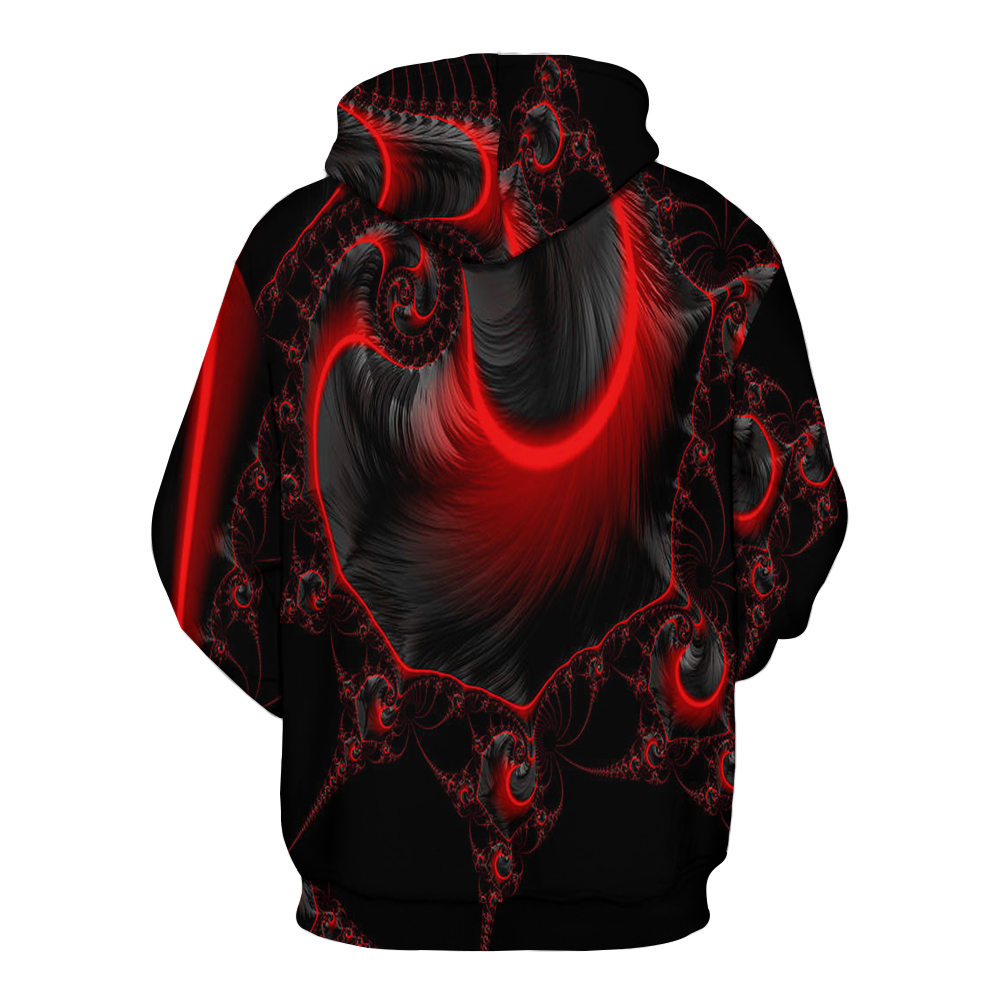 Fall 2018 New Fashion 3D Digital Printing Hooded Long-sleeved Clothes Sweatshirt