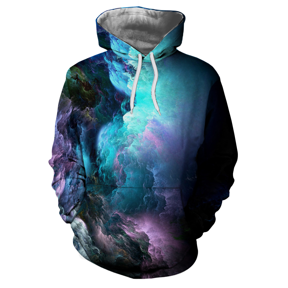 2018 New Fashion 3D Digital Printing Long Fleece Sweatshirt
