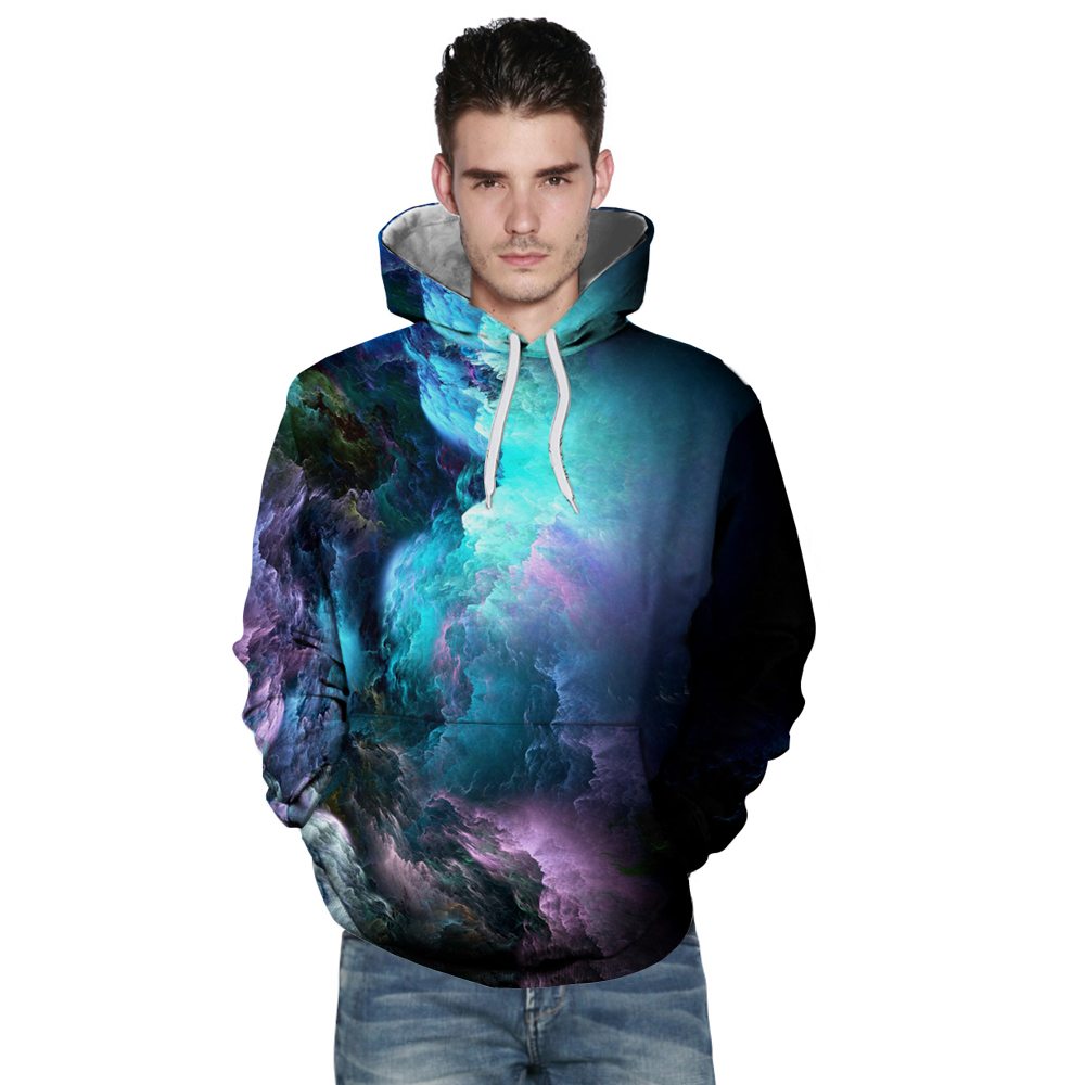 2018 New Fashion 3D Digital Printing Long Fleece Sweatshirt