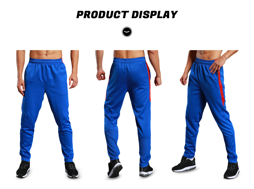 Men Full Sportswear Jogger Pants Casual Elastic Fitness Skinny Patchwork Trousers