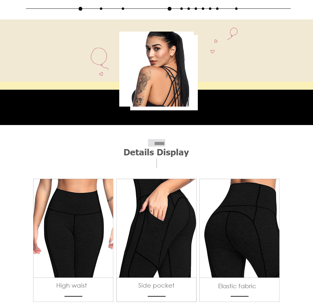 High Waist Skinny Pocket Elastic Yoga Women Cropped Pants