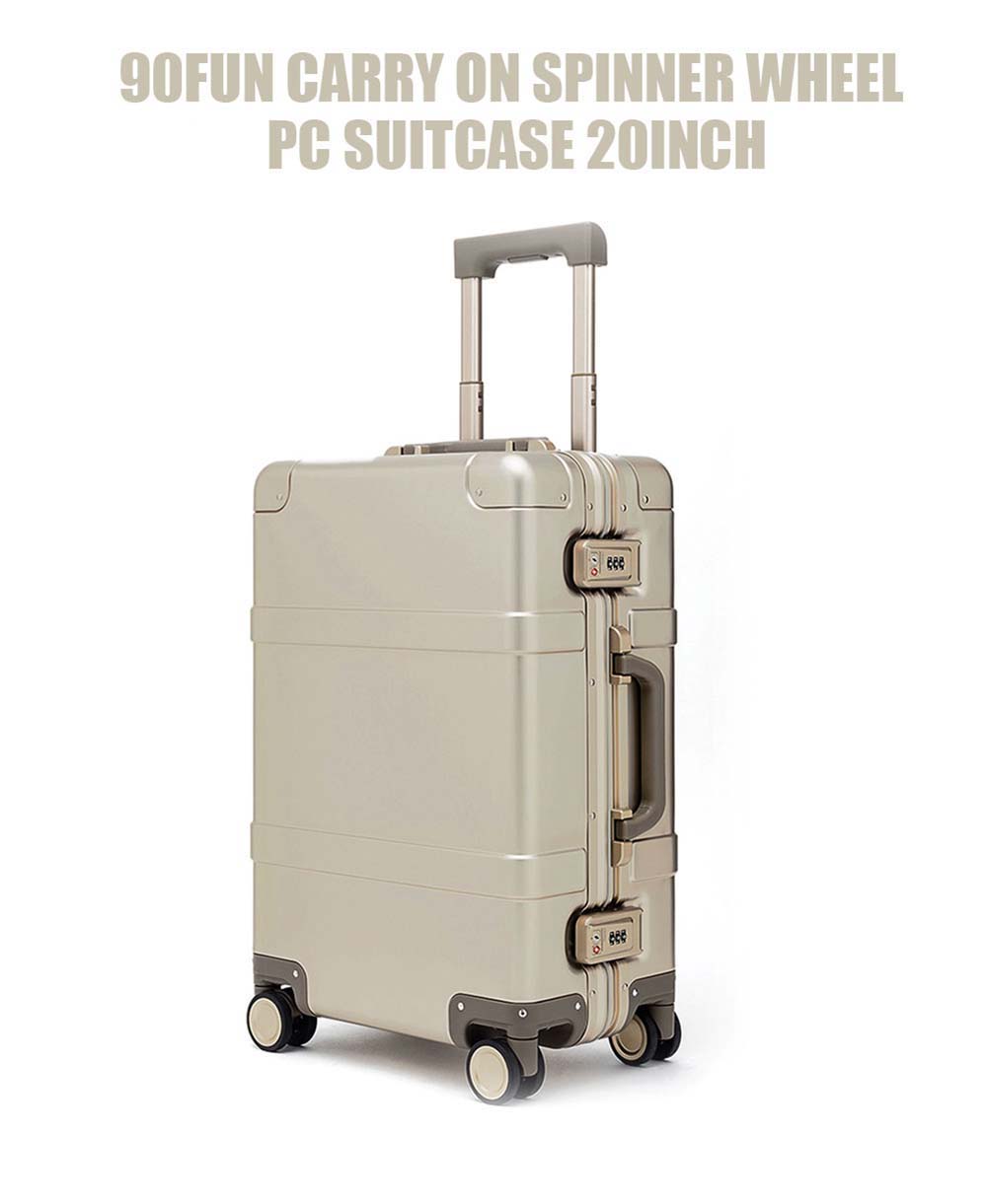 90FUN Carry on Spinner Wheel PC Suitcase 20 inch from Xiaomi Youpin