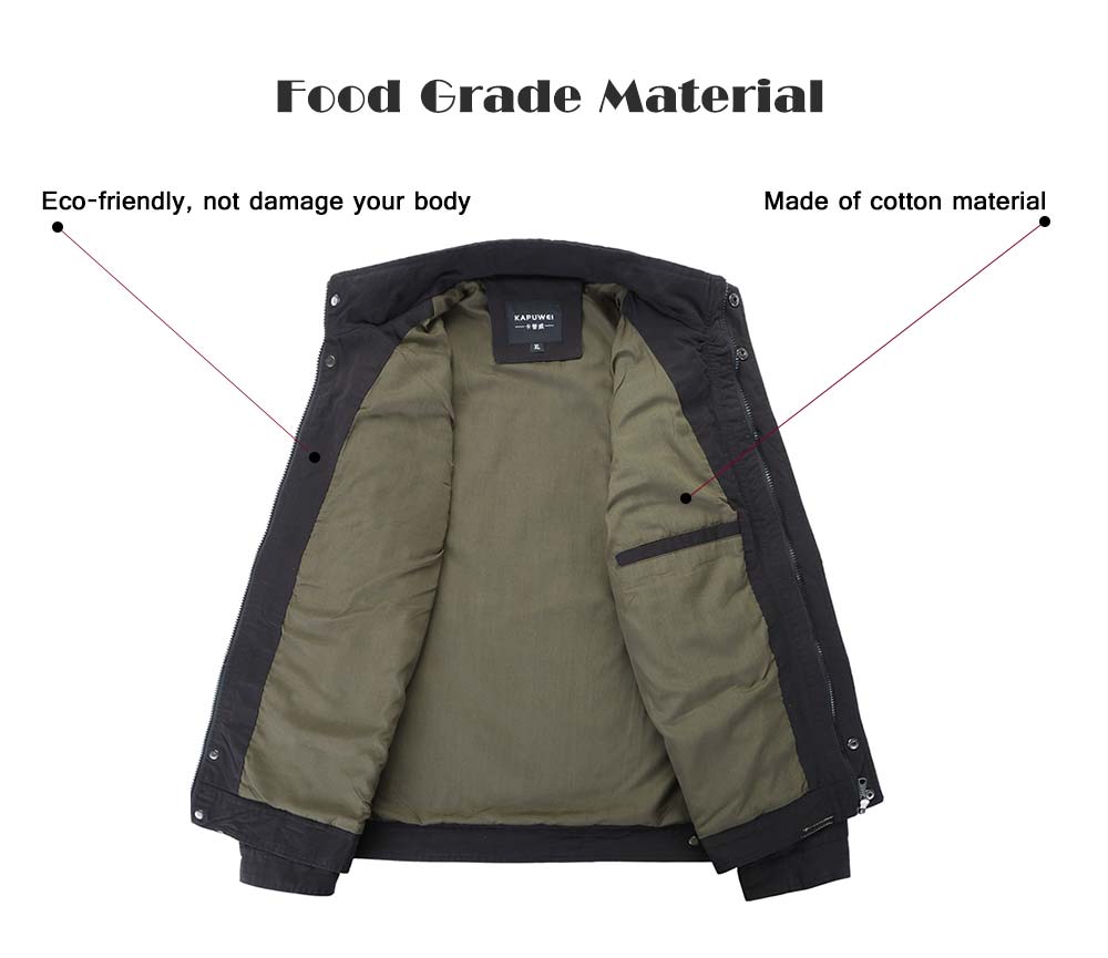 Leisure Stand Collar Zipper Army Uniform Outdoor Sport Coat for Men