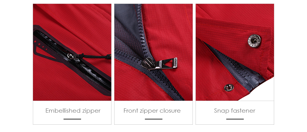 Hooded Long Sleeve Pocket Zipper Hoodie Windbreaker Men Outdoor Jacket