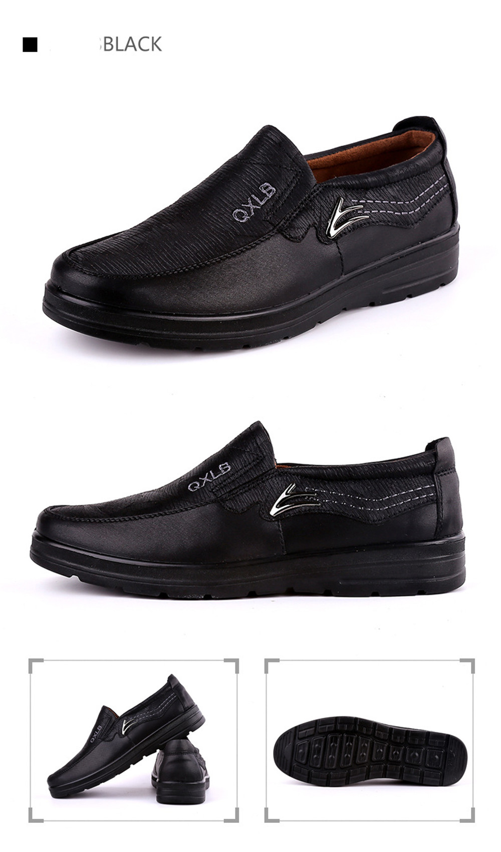 Fashion Casual Soft Breathable Men Business Breathable Driving Flat Oxford Shoes