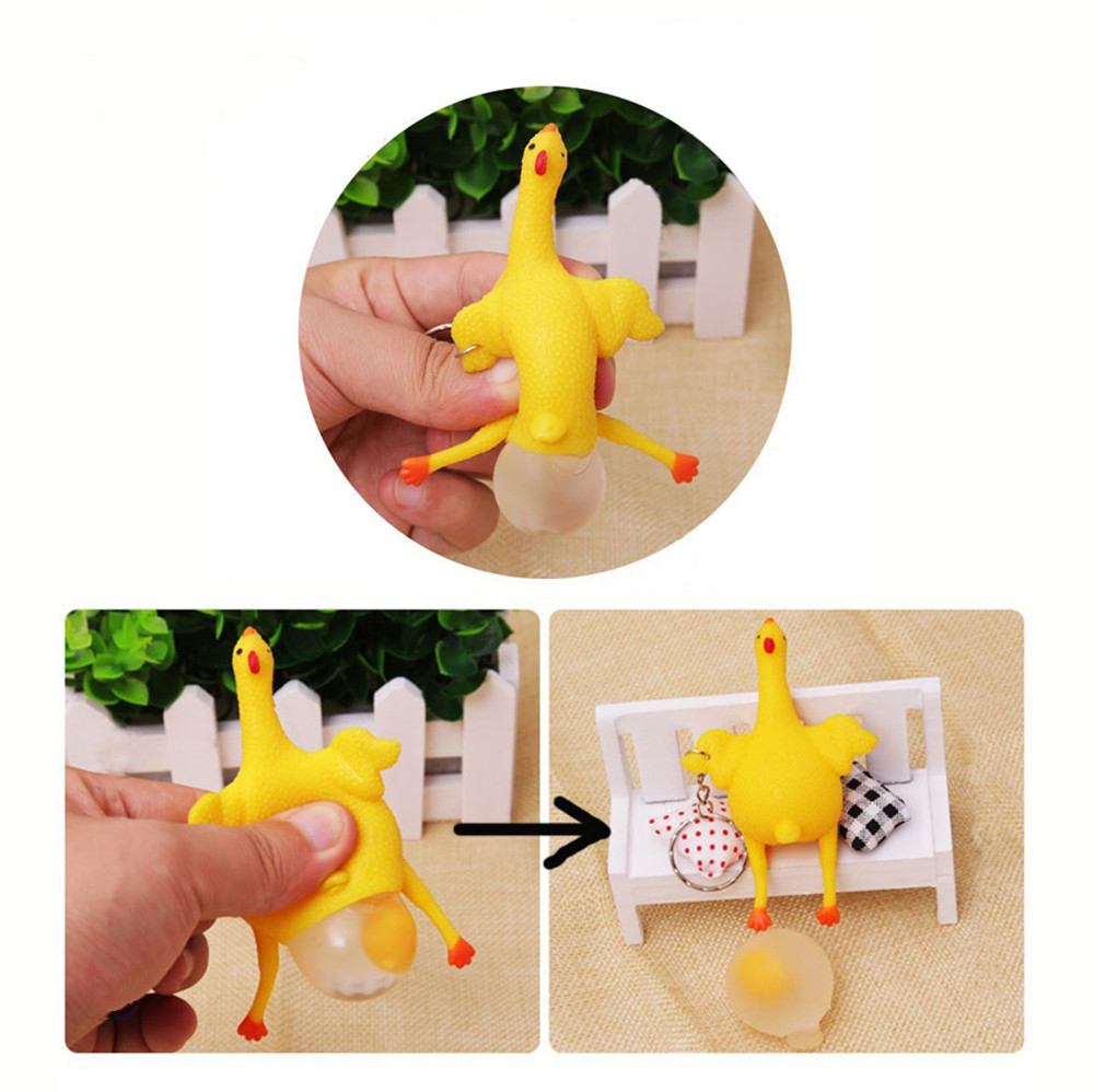 Egg Squirrel Keychain Creative Venting Decompression Tidy Funny Toy