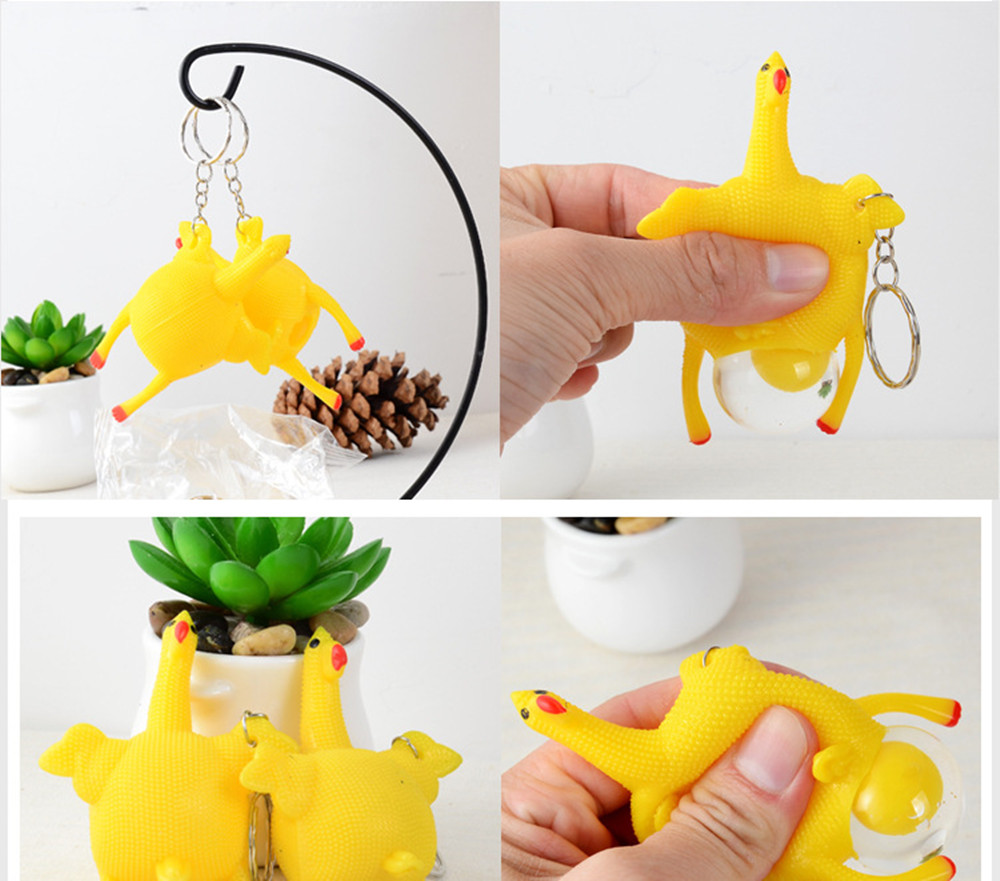 Egg Squirrel Keychain Creative Venting Decompression Tidy Funny Toy