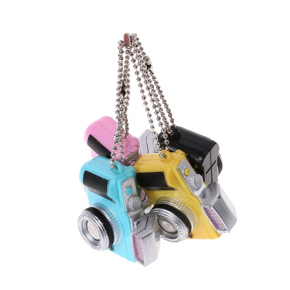 Creative Camera LED Keychains with Sound flashlight Key Ring