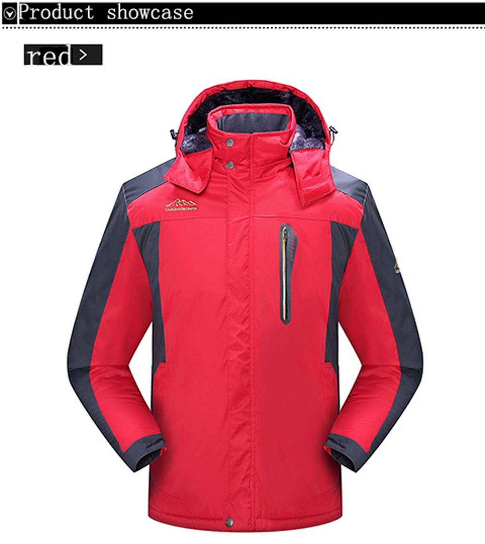 Winter Men's Outdoor Windproof Plus Large Size Warm Jacket