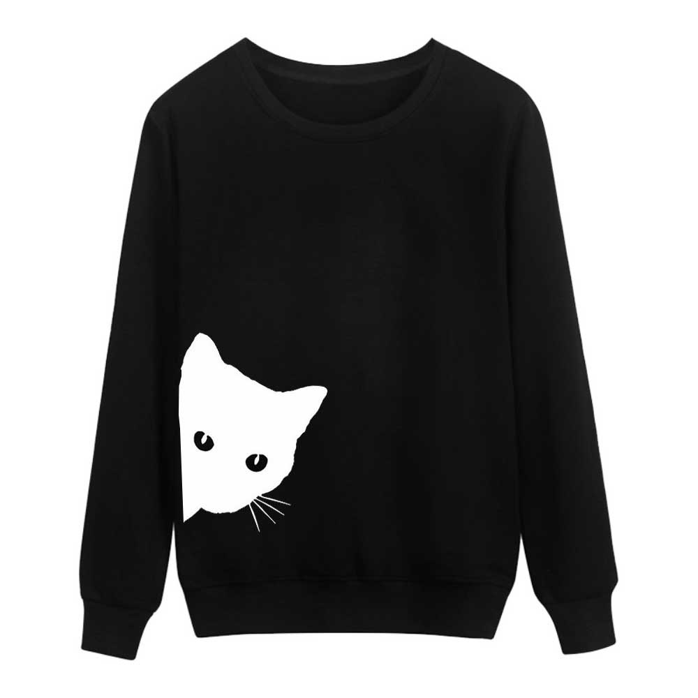 Women's Sweatshirt Cartoon Animal Pattern Color Block Sweatshirt