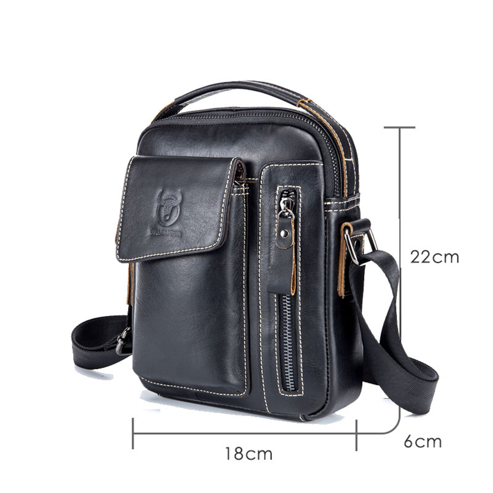 Genuine Leather Men Messenger Casual Crossbody Male Handbag Shoulder Bag