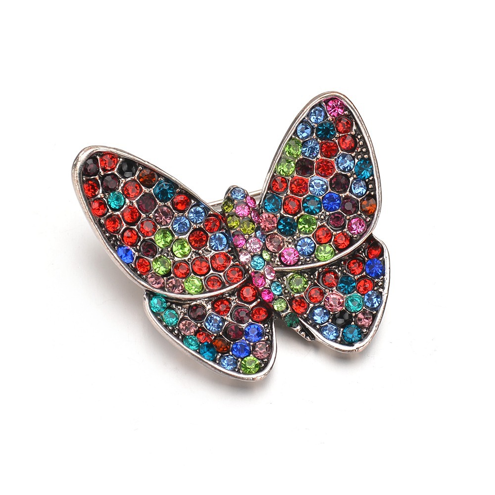 Fashionable Upscale Color Butterfly Brooch