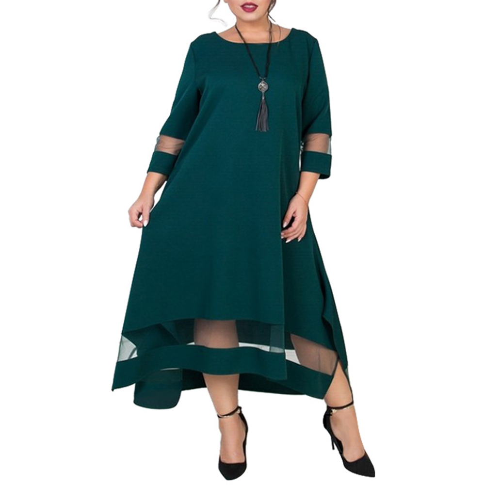 A Line 5xl 6xl Plus Size Dress Mesh Elegant Women Dress Large Size Long Maxi