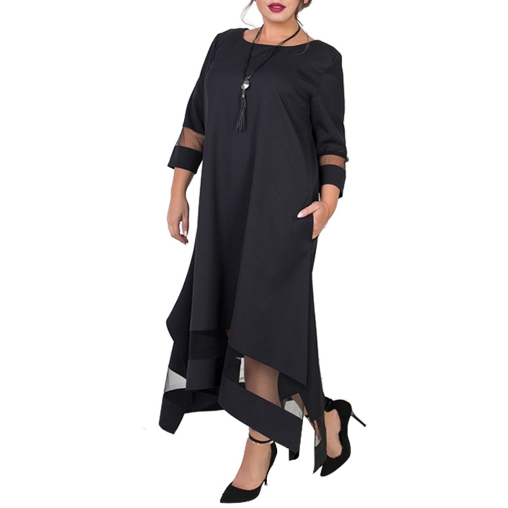 A Line 5xl 6xl Plus Size Dress Mesh Elegant Women Dress Large Size Long Maxi