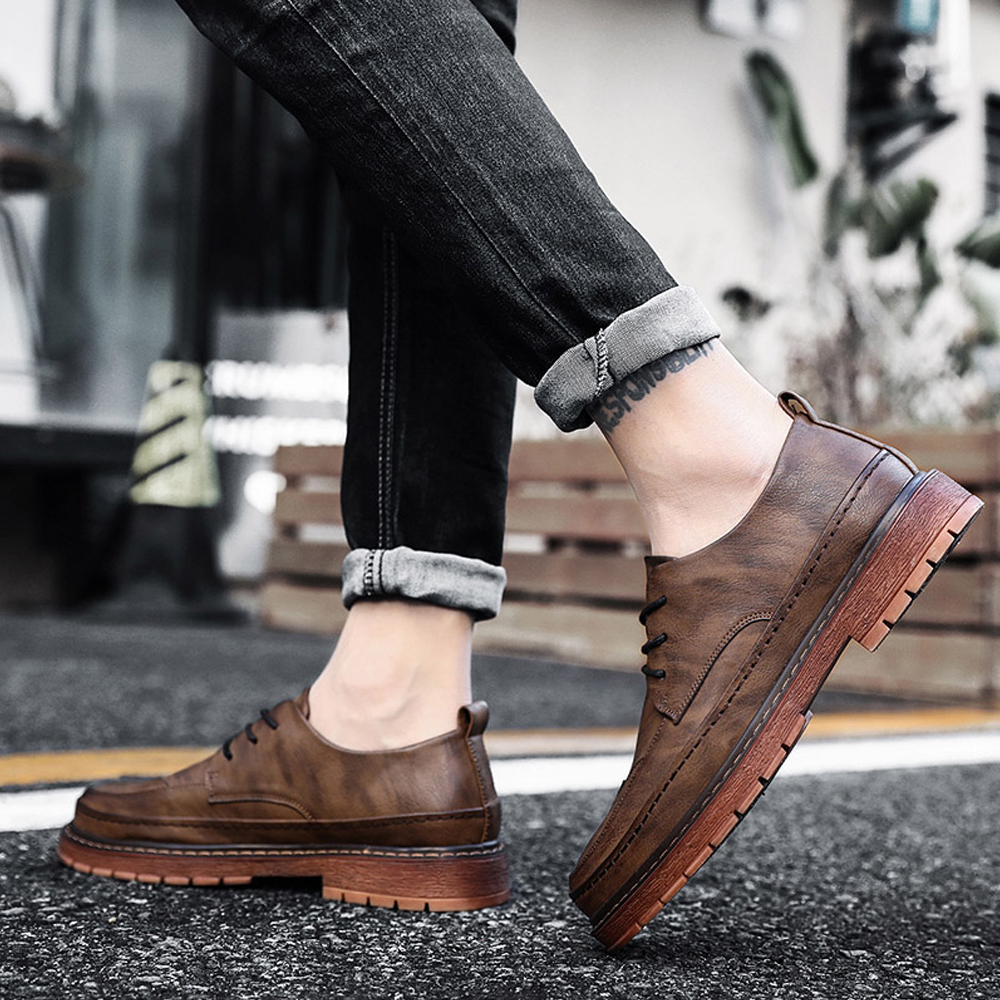 Autumn Winter New Vintage Shoes Men'S Casual Shoes