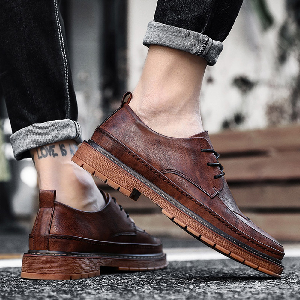 Autumn Winter New Vintage Shoes Men'S Casual Shoes