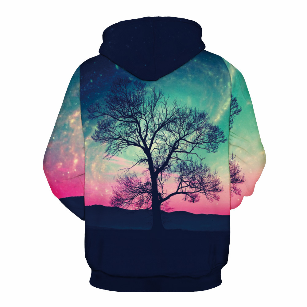 New Couple Printing Long-Sleeve Beautiful Scenery 3D Digital Sweatershirt