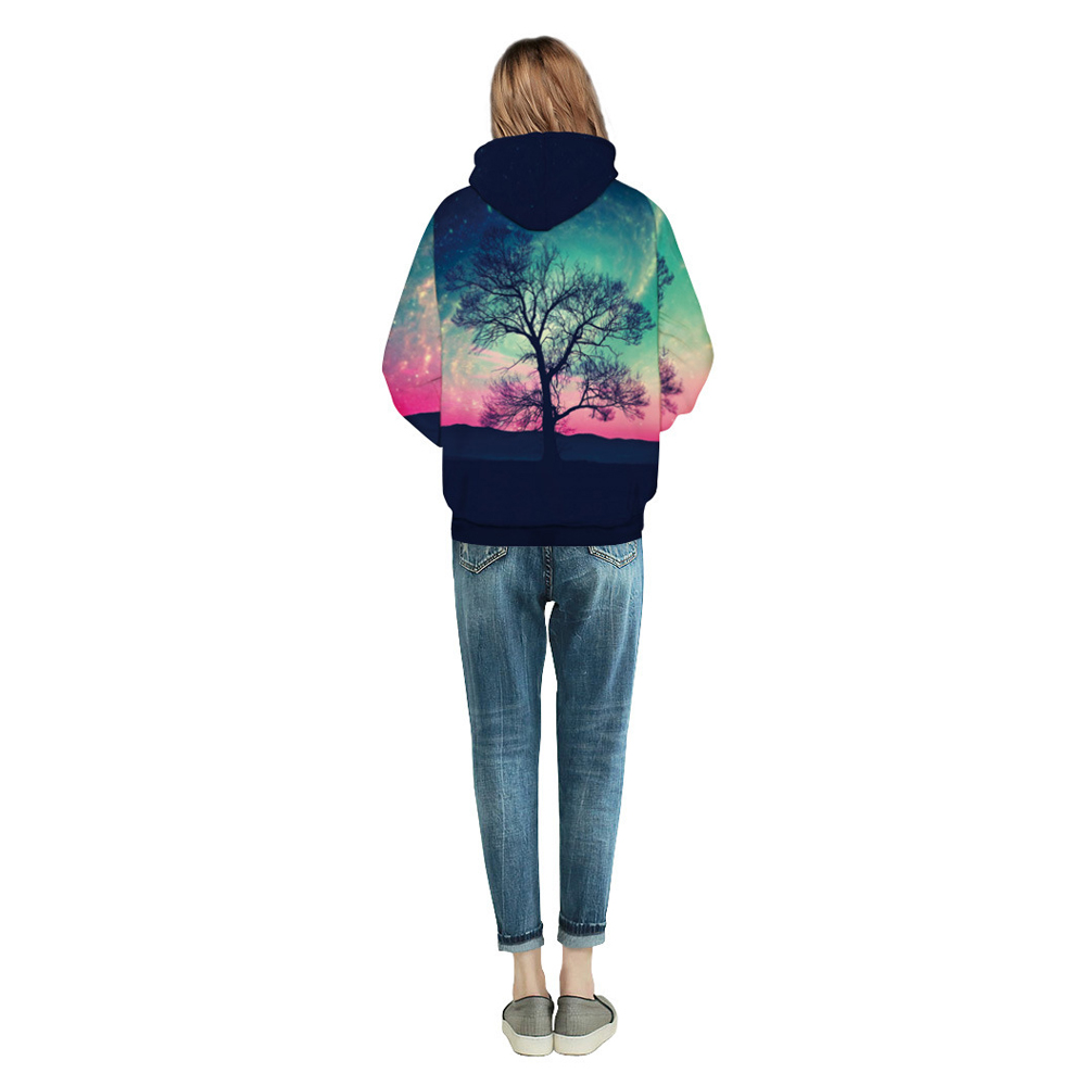 New Couple Printing Long-Sleeve Beautiful Scenery 3D Digital Sweatershirt