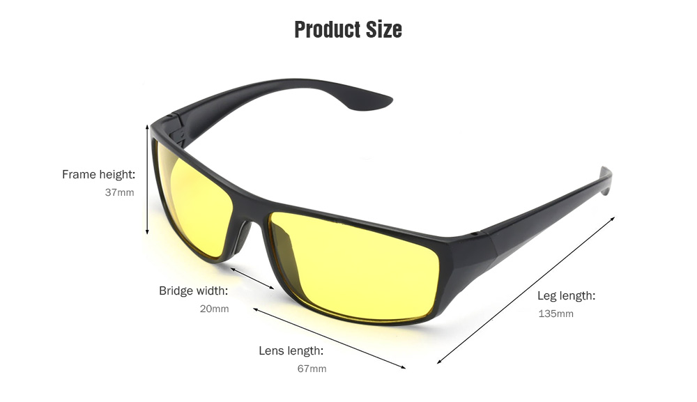 Unisex Driving Anti Glare Night Vision Driver Safety UV Protection Glasses