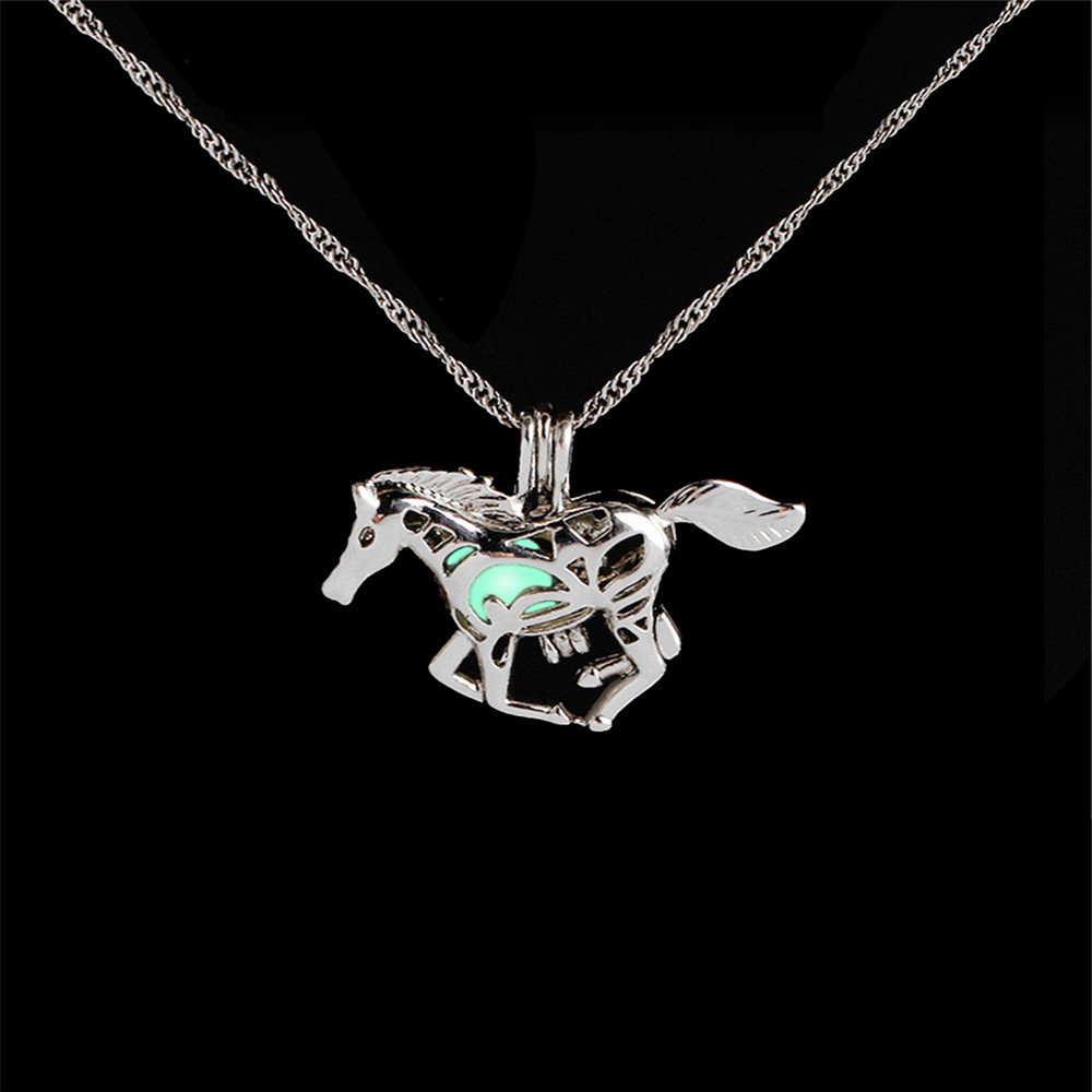 Fashion Baitao Women's Lighting Pony Pendant Necklace