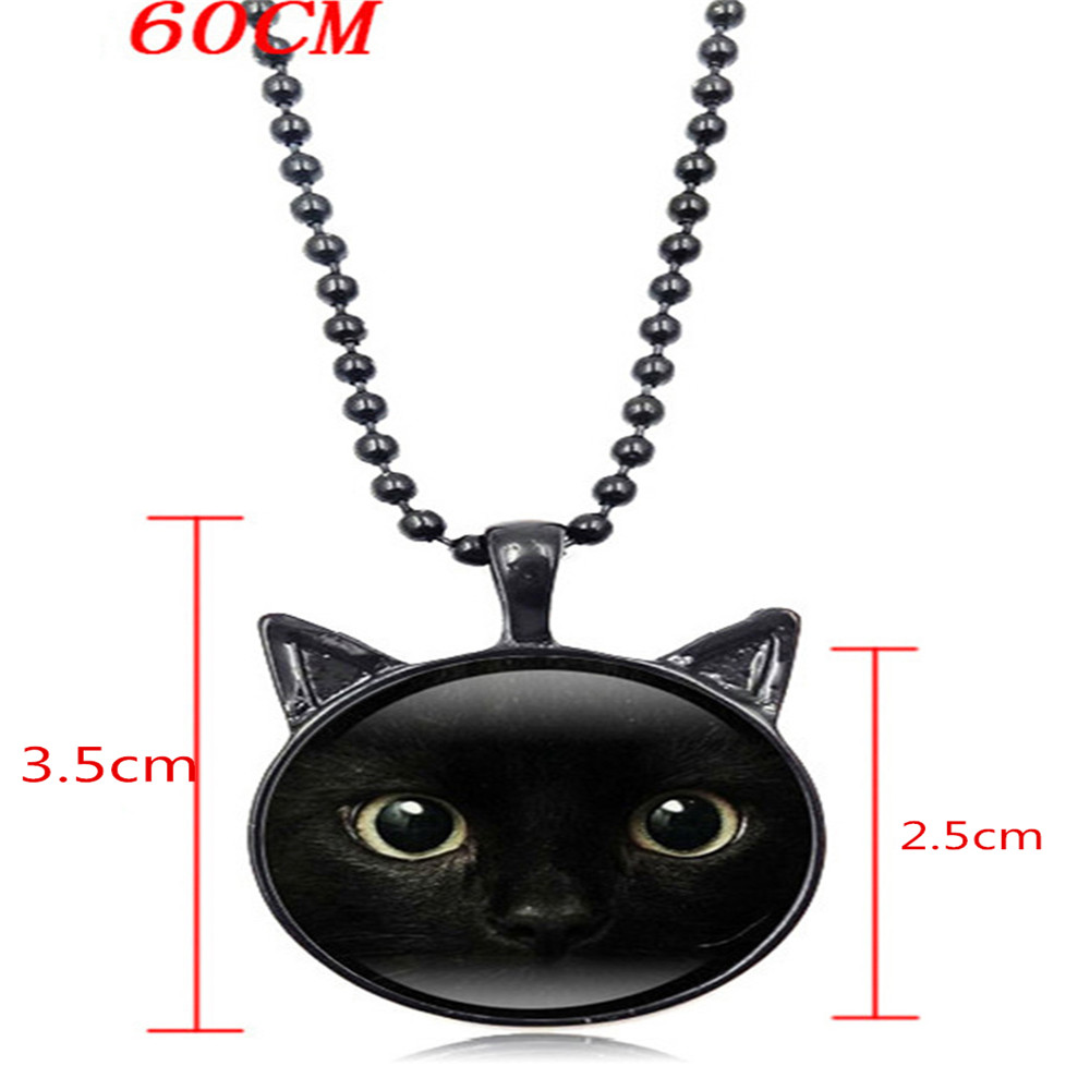 Fashion Hip-Hop Men's Black Cat Face Necklace