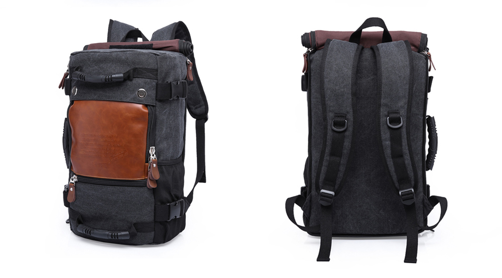 KAKA Large Capacity Wear-resistant Chic Canvas Backpack