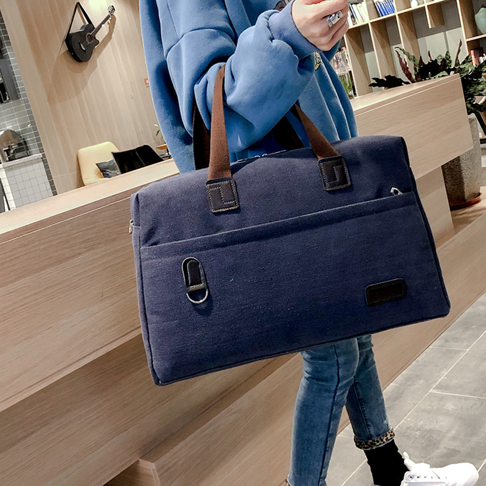 Travel Bag Men'S Canvas Single Short Travel Hand Luggage Bag