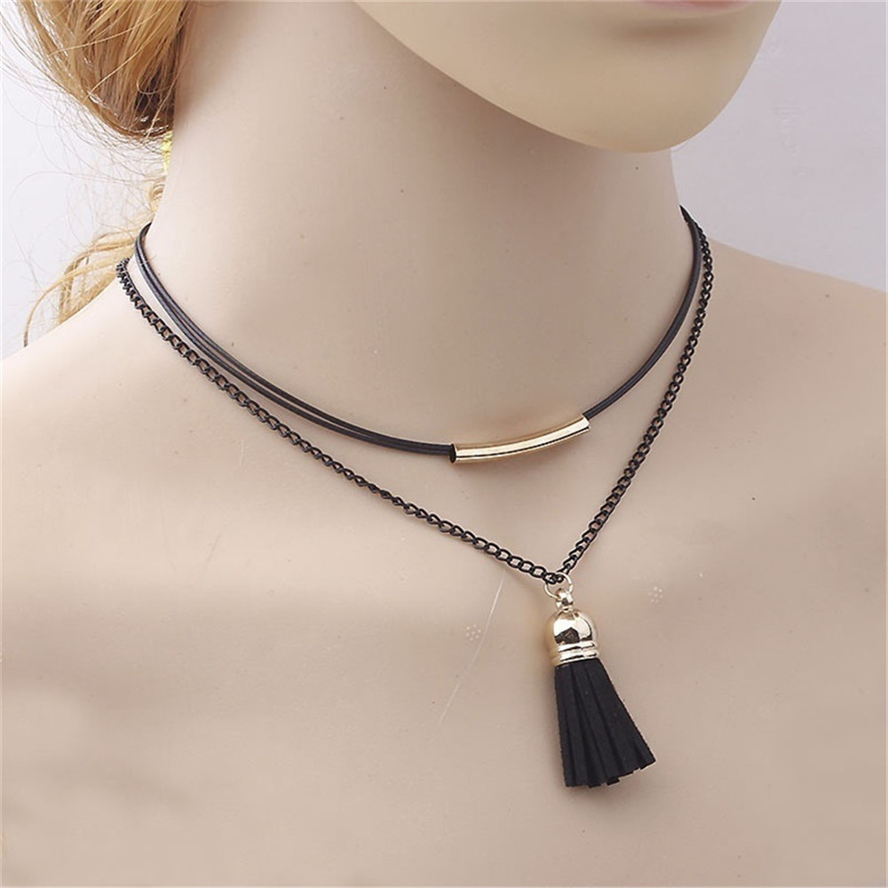 Ladies European and American Double Necklace