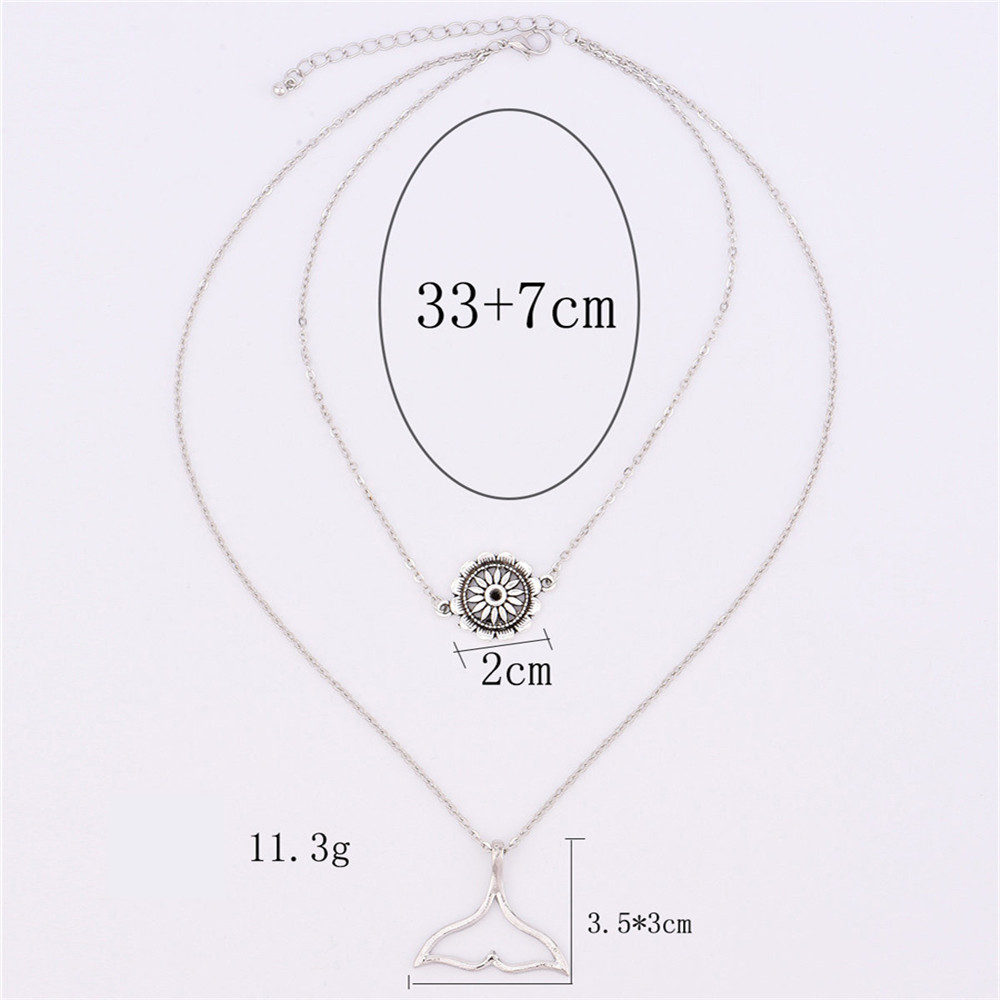 American Simple Accessories Lady's Double Fishtail Necklace