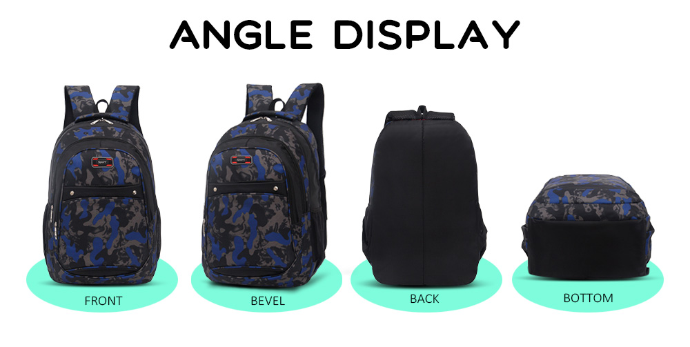 Camouflage Large Capacity Student Bag Outdoor Travel Men Backpack