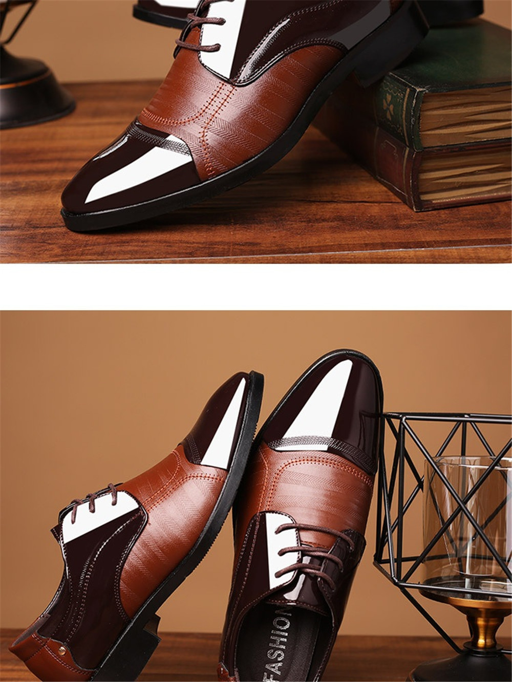 Leather Shoes Pointed Men Ballroom Dance Bureau Dress Shoes Man