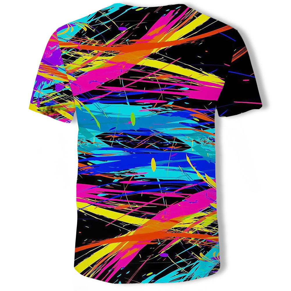 3D Summer Fashion Splash Printing Men's Short-Sleeved T-shirt