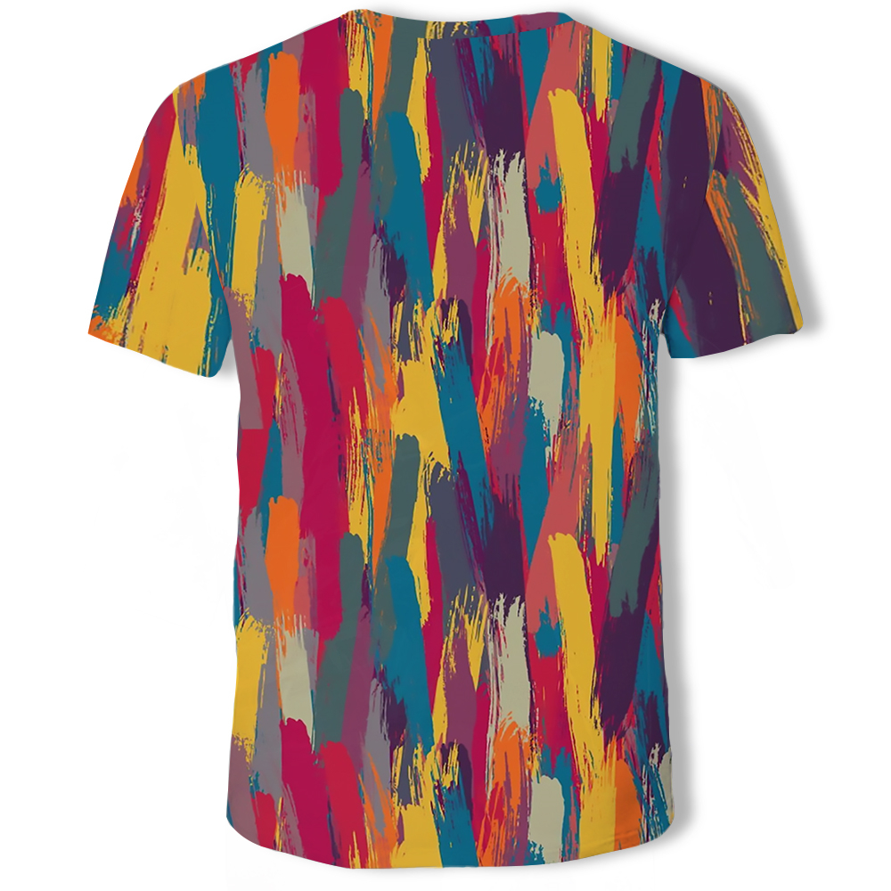 3D Summer Fashion Splash Printing Men's Short-Sleeved T-shirt