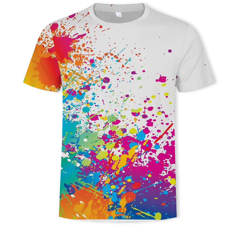 3D Summer Fashion Splash Digital Printing Men's Short-Sleeved T-shirt