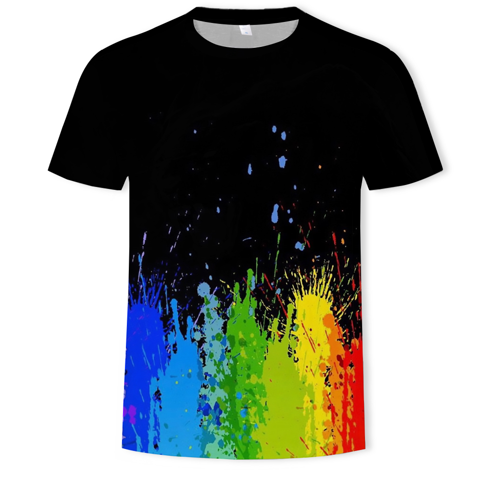 3D Summer Fashion Splash Digital Printing Men's Short-Sleeved T-shirt