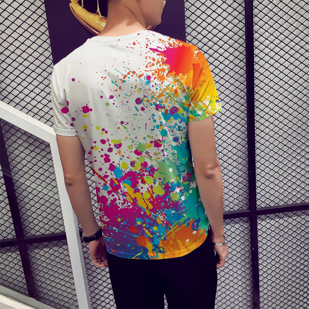 3D Summer Fashion Splash Digital Printing Men's Short-Sleeved T-shirt
