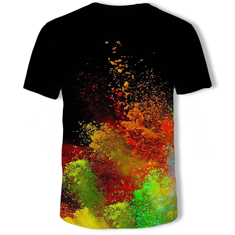 3D Summer Fashion Splash Digital Printing Men's Short-Sleeved T-shirt