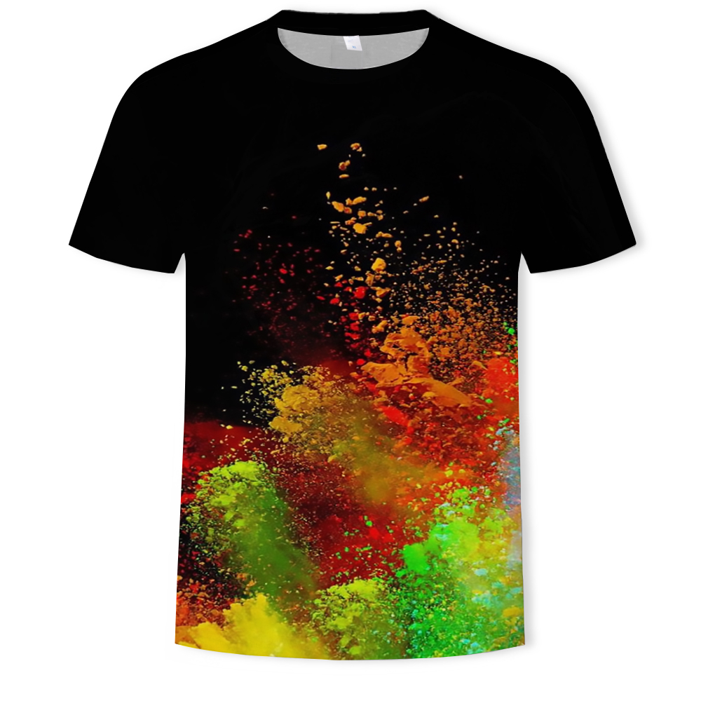 3D Summer Fashion Splash Digital Printing Men's Short-Sleeved T-shirt