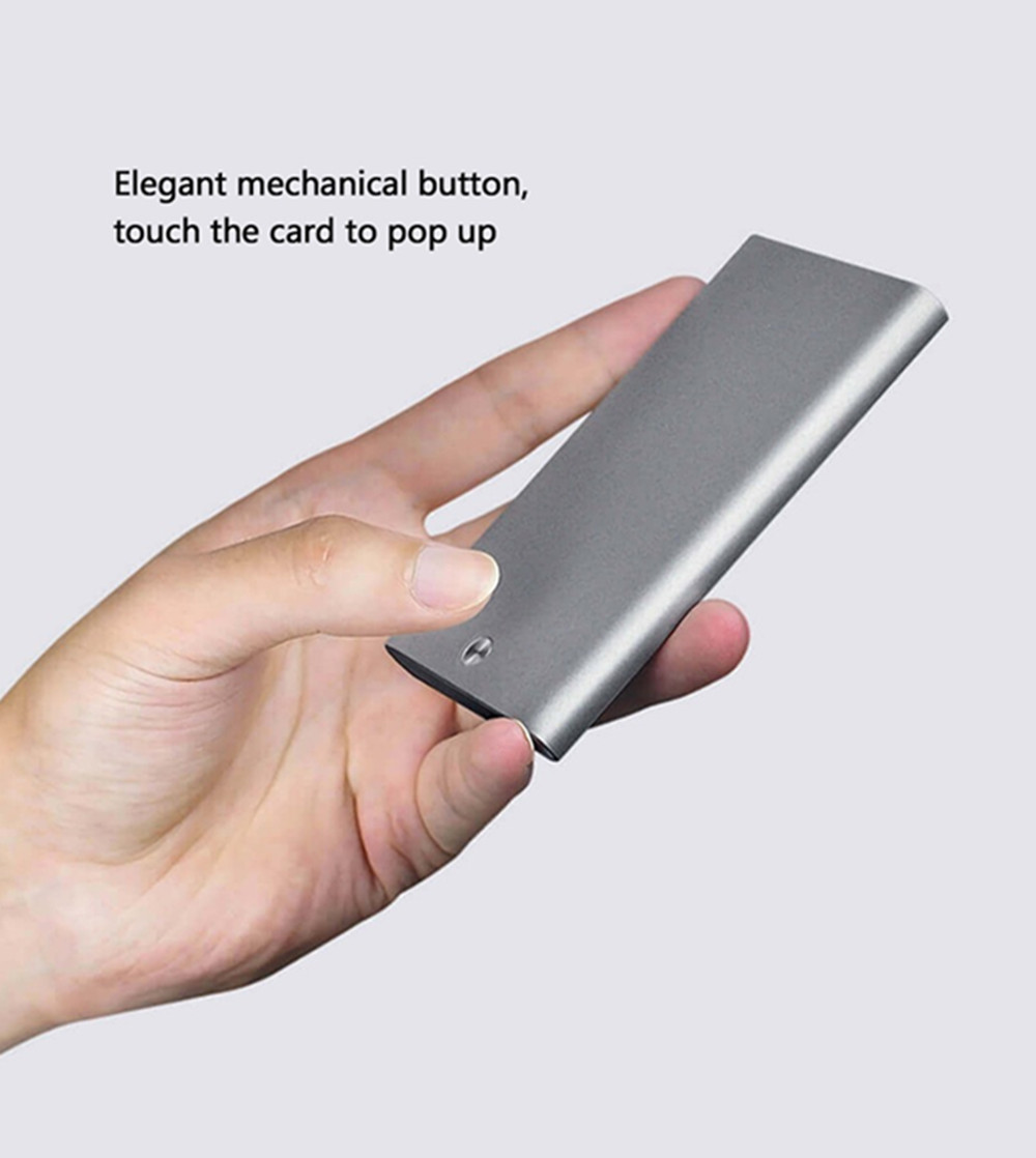 Xiaomi MIIIW Portable Aluminum Alloy Card Case Wallet ID Credit Card Storage Box