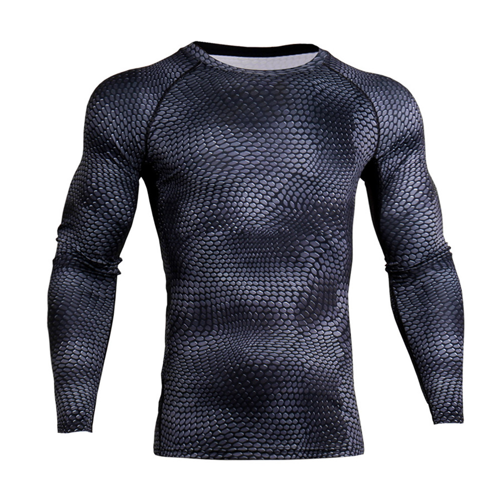 Snake Skin Baselayer Tights for Men Pants Shirts Fitness Running Cool Dry Tops