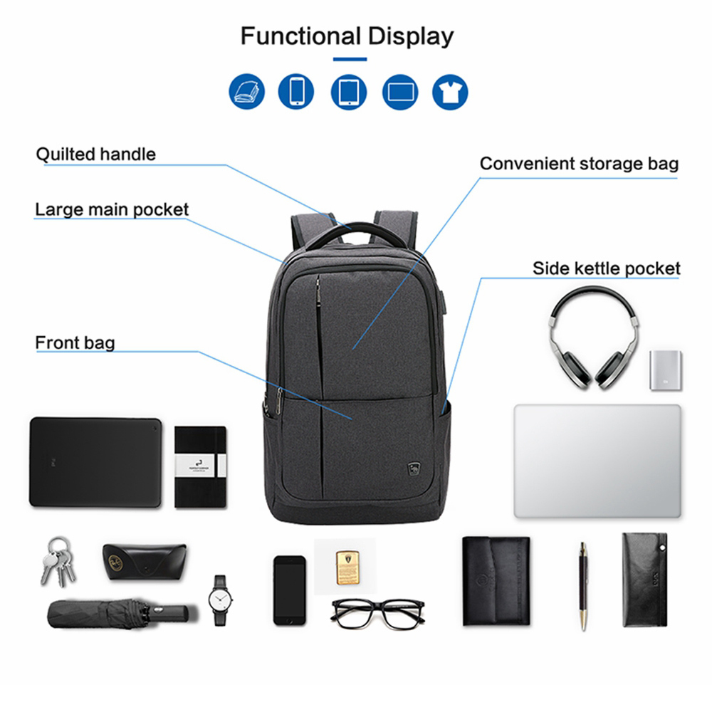 OIWAS 17 Inch Laptop Backpack With Large Compartment Business Bag for Men