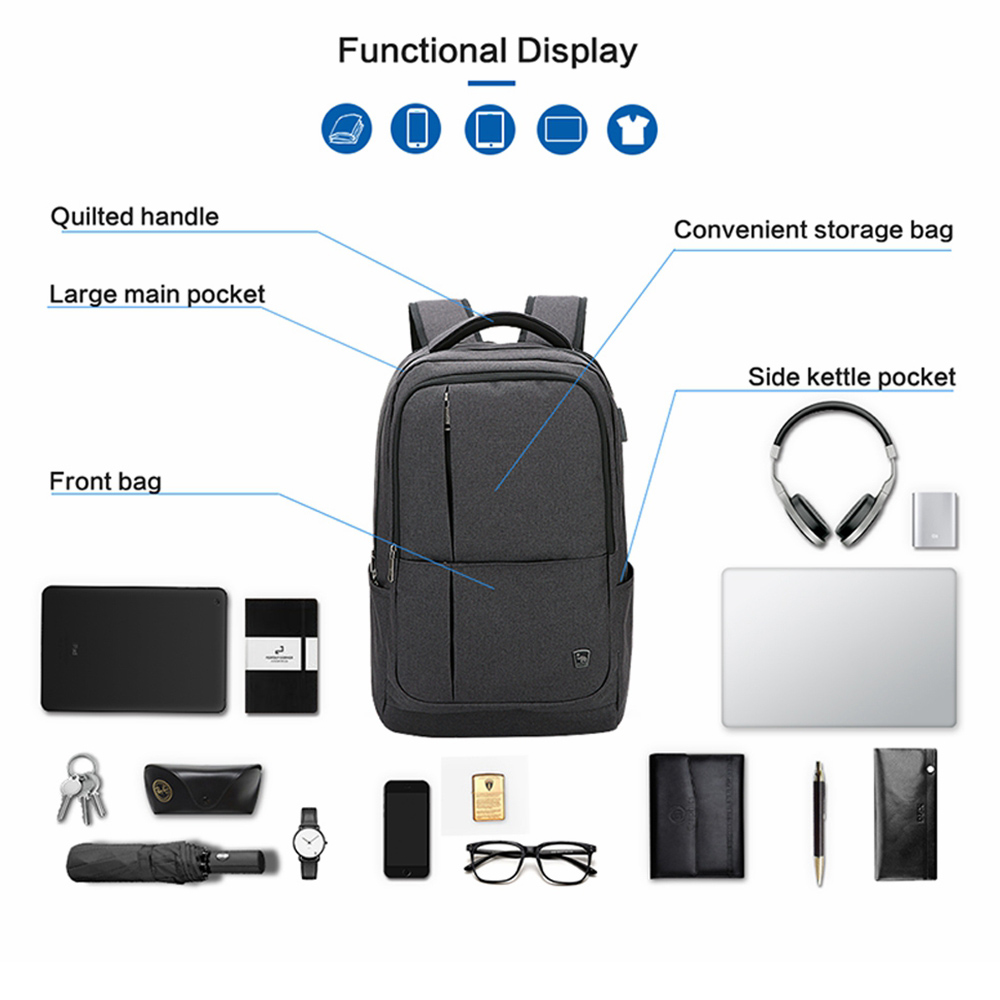 OIWAS 17 Inch Laptop Backpack With Large Compartment Business Bag for ...