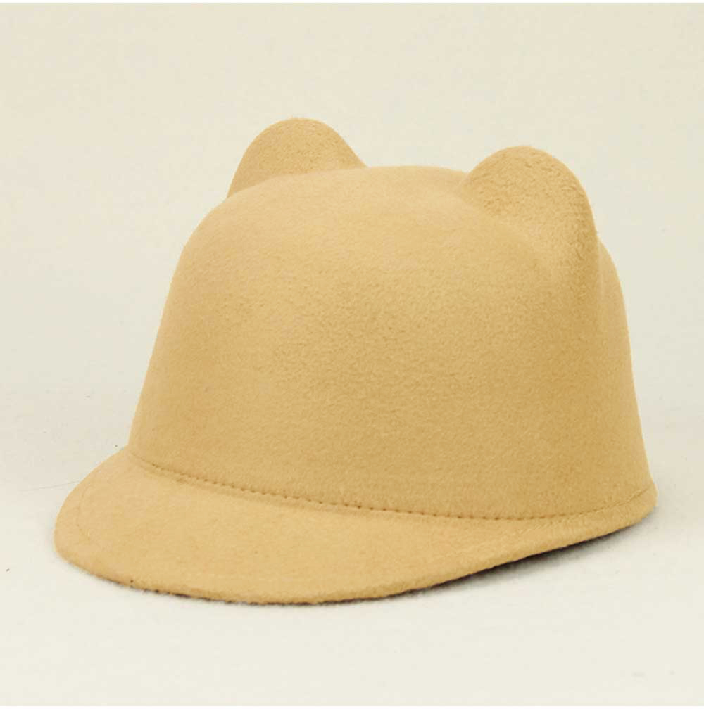 Fashionable Cat Ear Design Solid Color Top Hat for Unisex