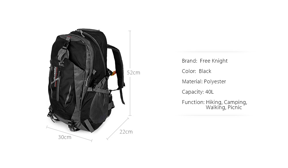 Free Knight Outdoor Hiking Rucksack Water Resistant Fabric Backpack Travel Necessity Bag