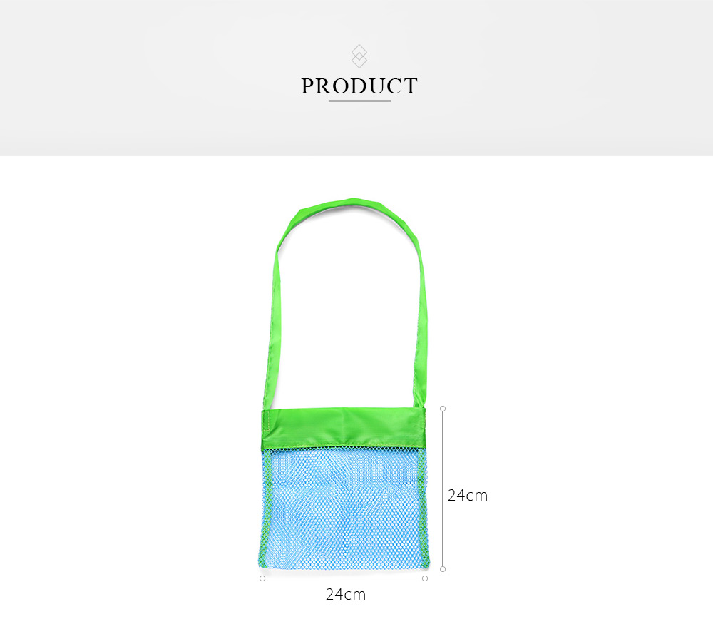 Guapabien Small Mesh Shoulder Bag Beach Storage Basket for Kids